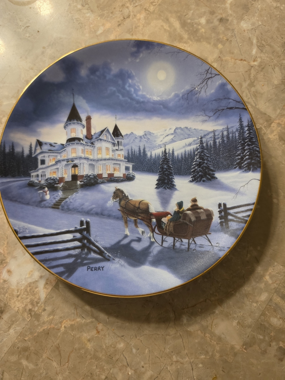 I'll Be Home For Christmas Scenes Of American Christmas Collector Plate